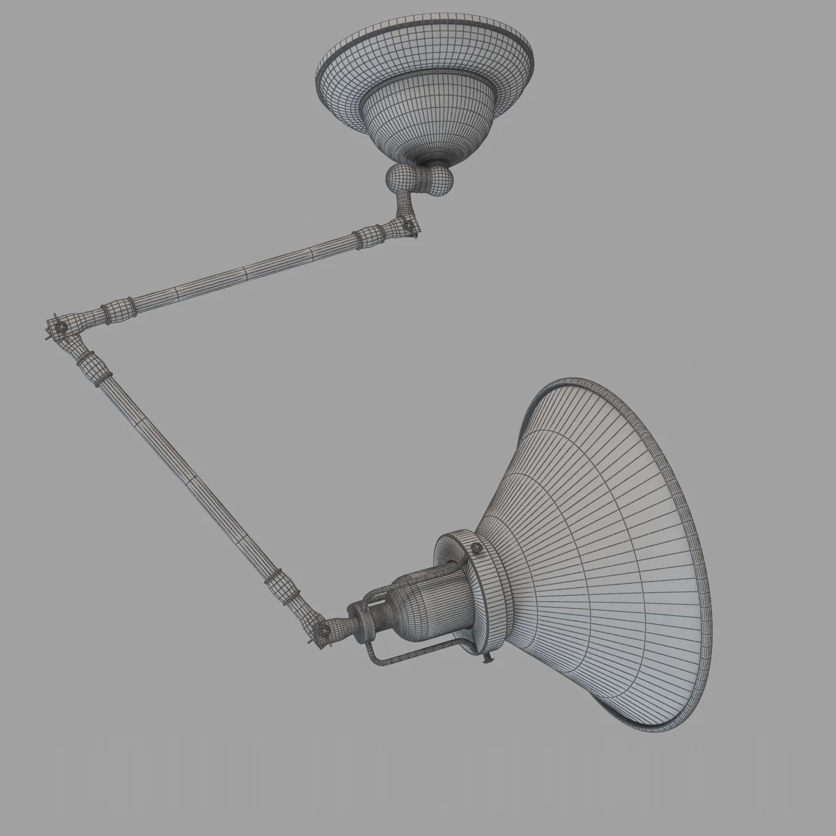 Detail Reed Swing Arm Wall Sconce 3D Model_07